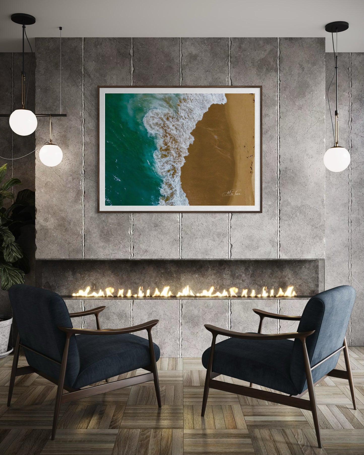 Waves Crashing on the Shore