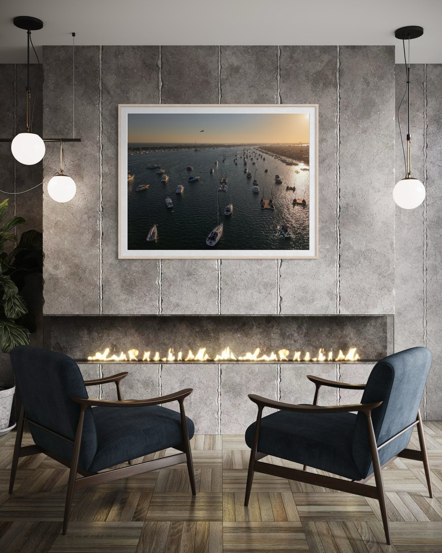 Bird in Flight at Sunset