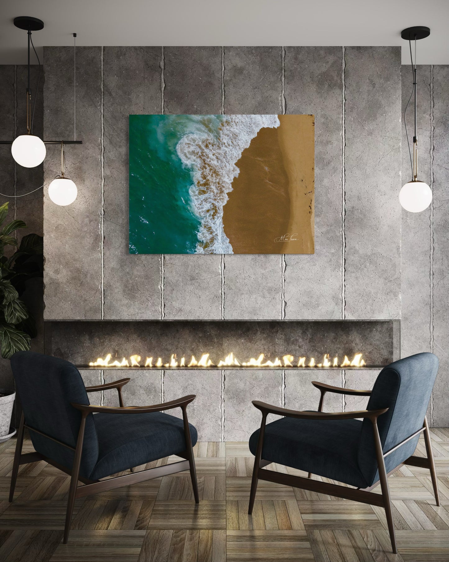 Waves Crashing on the Shore